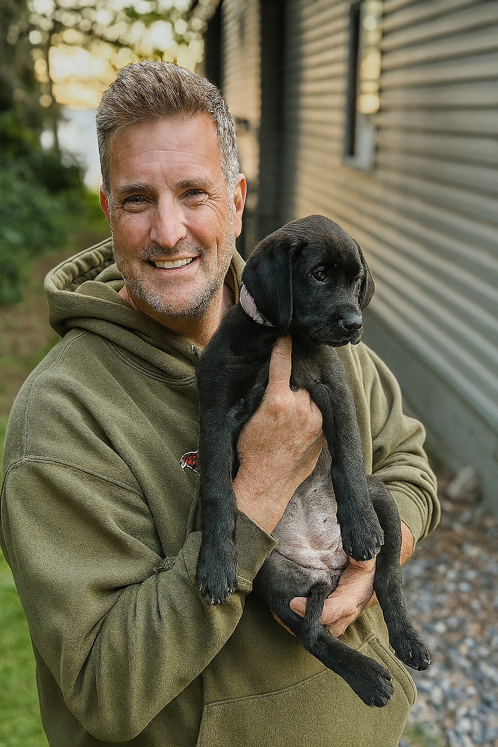 Marc Hoffmann and his dog